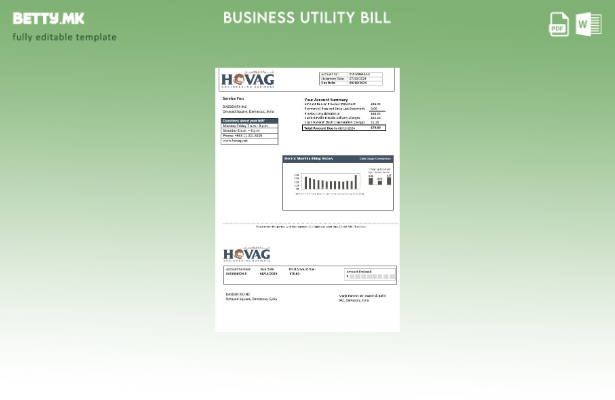 Шаблон за комунални сметки за електрична енергија на компанијата Сирија HOVAG во